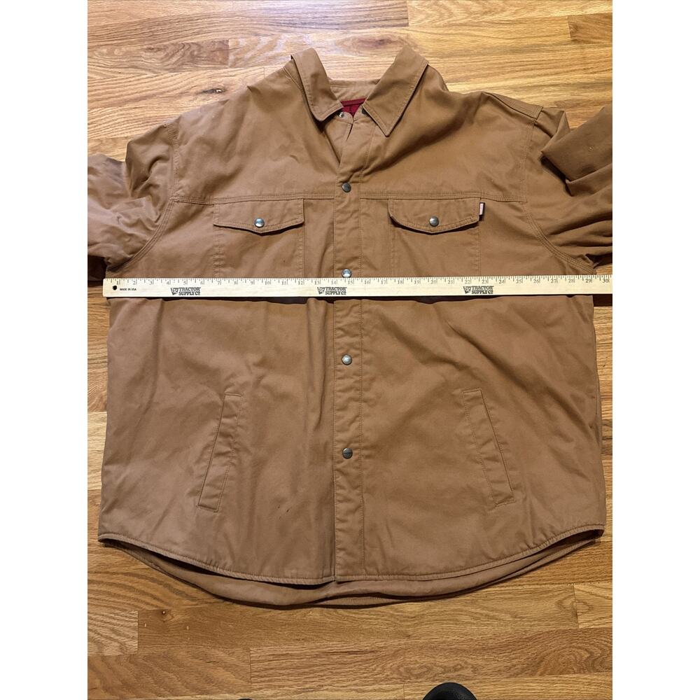 Craftsman Canvas Fleece Lined Chore Work Coat Zip Snap 5 Pockets Men's XXL 2XL - Picture 9 of 13